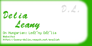 delia leany business card